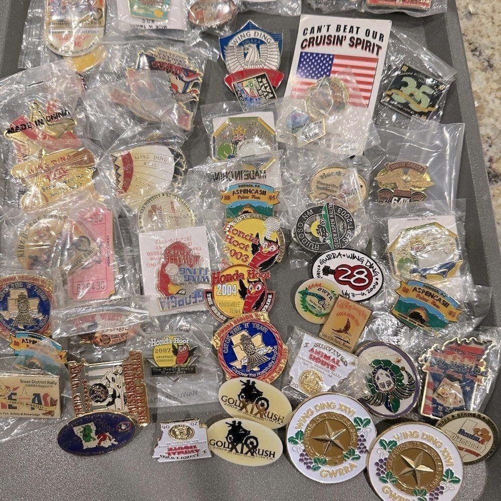 Honda Goldwing  Motorcycle Rally Wing Ding Assorted Collectible Pins over 40